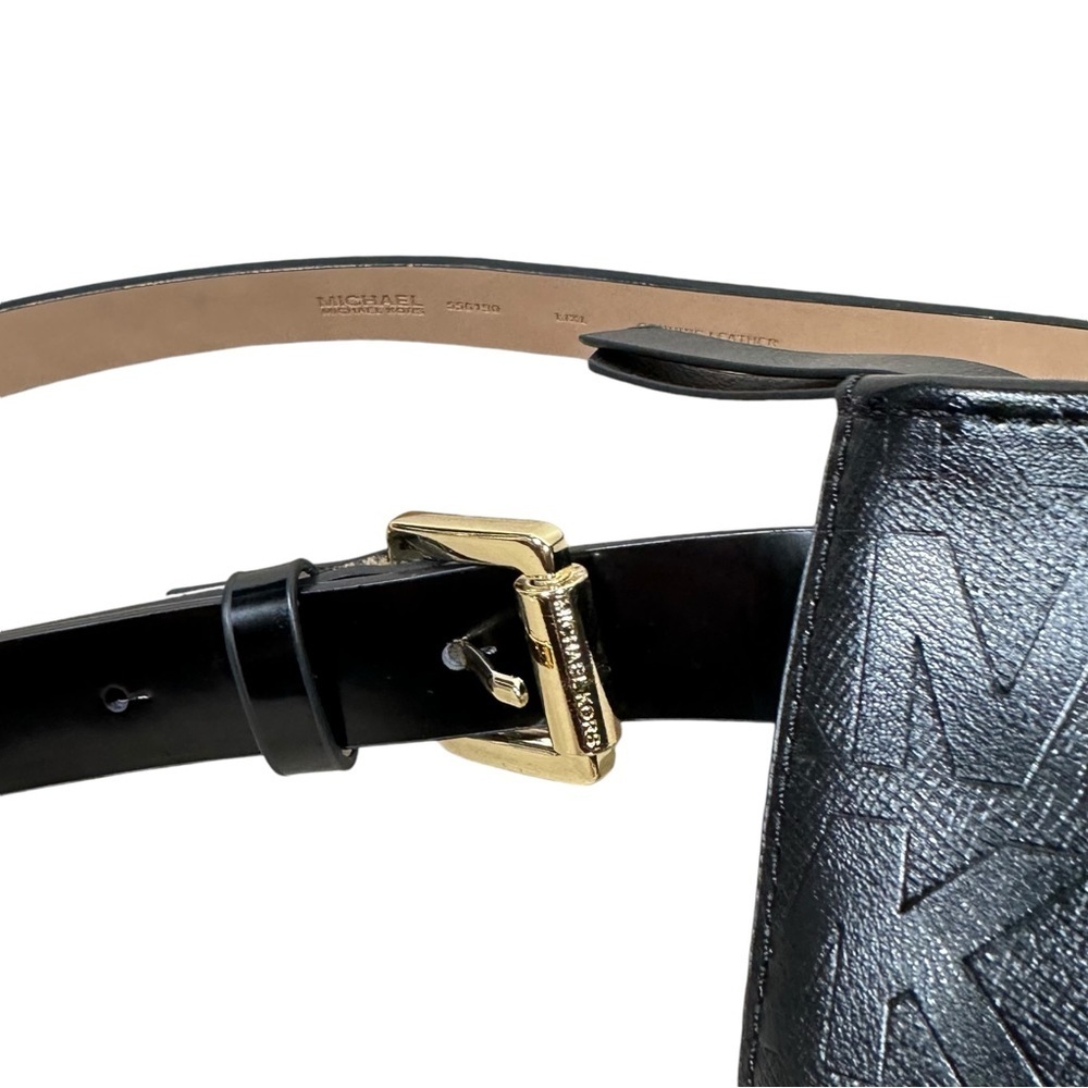 MICHAEL KORS Leather Embossed MK Logo Belt Bag - Picture 7 of 14